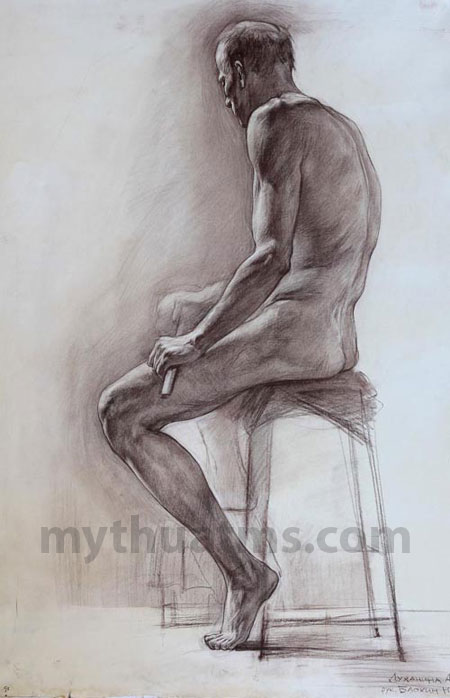 ve hinh nguoi dang ngoi 9