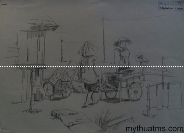 Mai Chau sketch painting 141