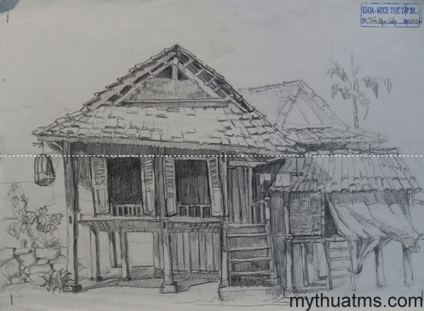 Mai Chau sketch painting 145