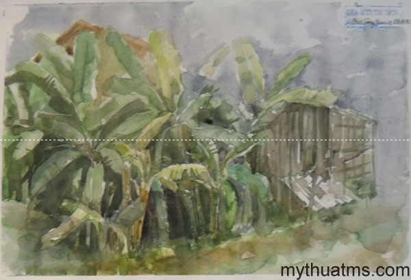 Mai Chau sketch painting 146