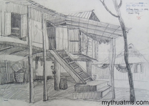 Mai Chau sketch painting 151