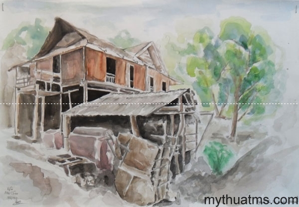 Mai Chau sketch painting 161