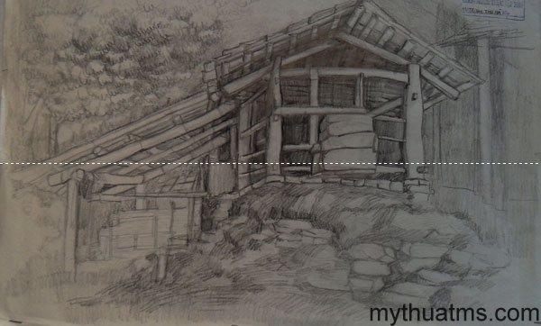 Mai Chau sketch painting 162