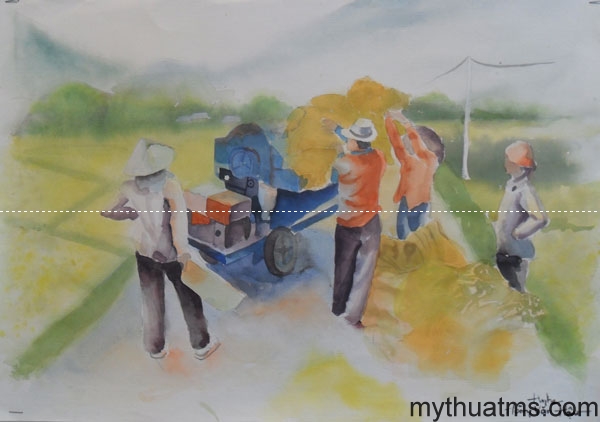 Mai Chau sketch painting 164