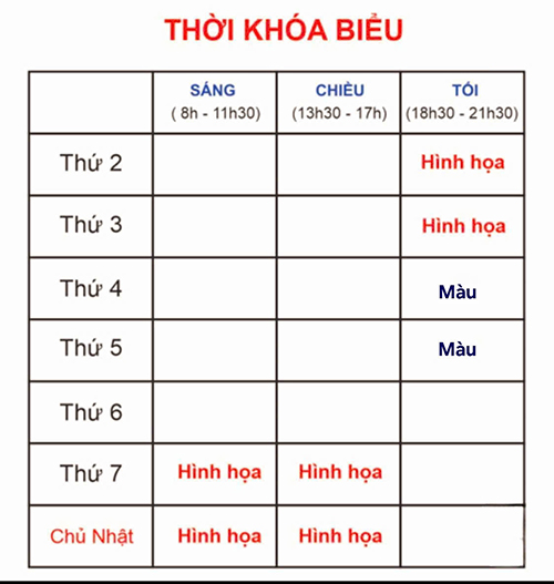 Thời khóa biểu
